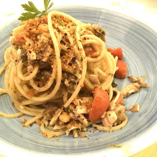 Spaghetti with Anchovies in Catania