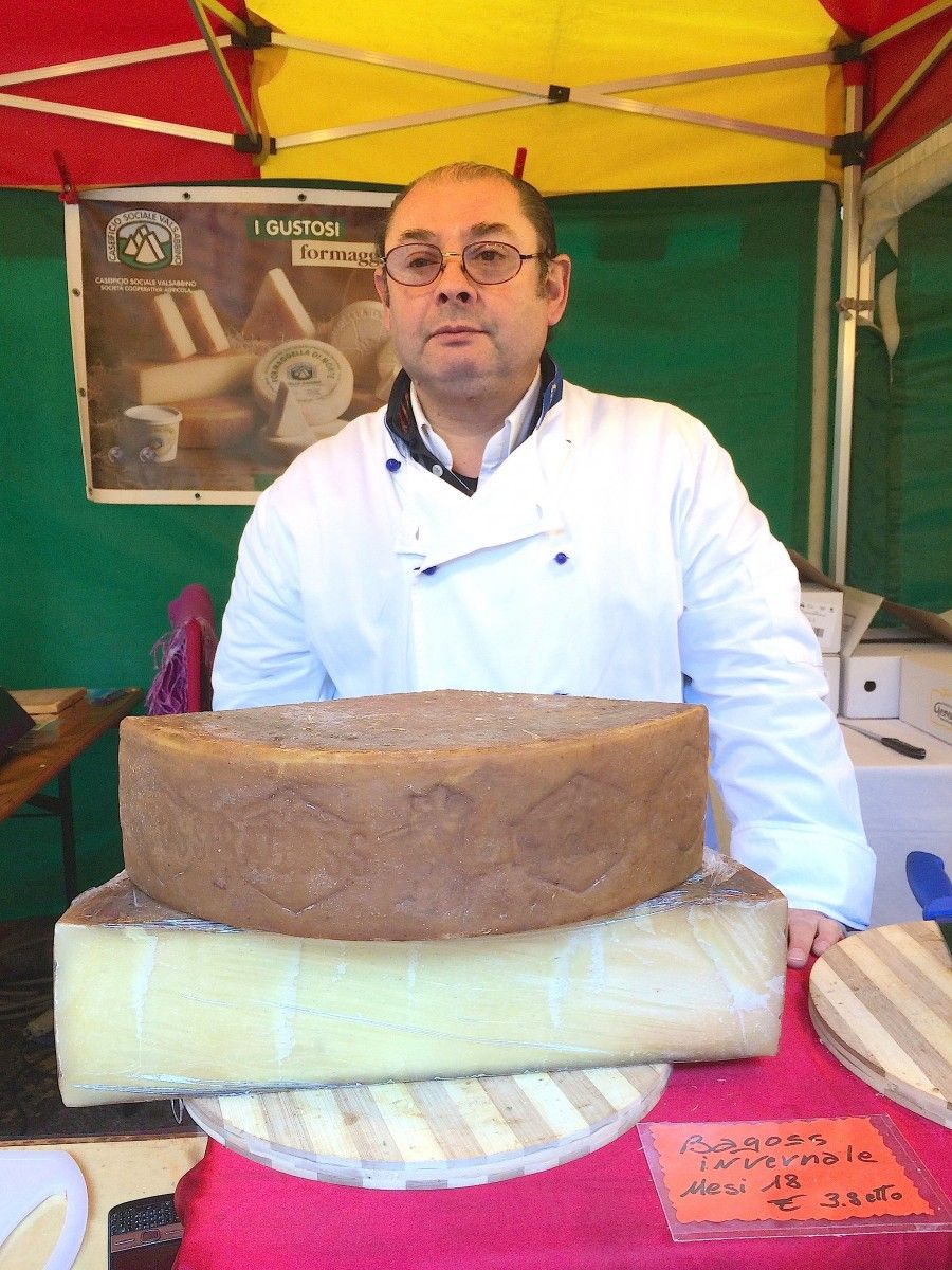 Bagoss Cheese at the Market on Lake Garda