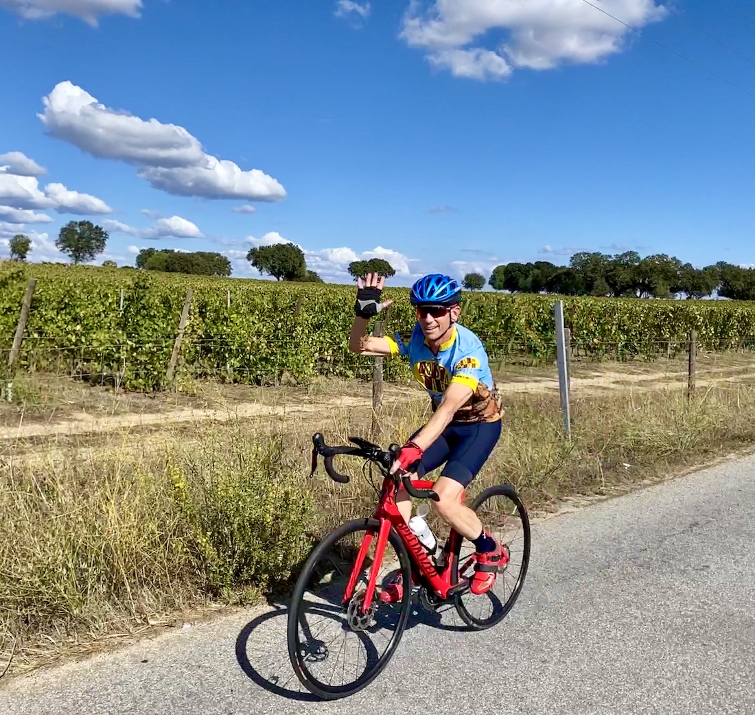 Cycling by Portuguese vineyards 