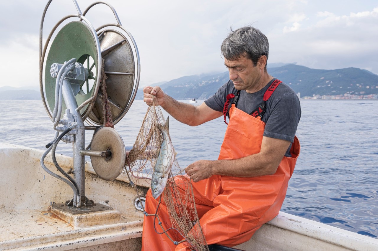 LorenzoDasso 3rd generation chef of restaurant Raieu and fisherman (photo credit Laura Bianchi)