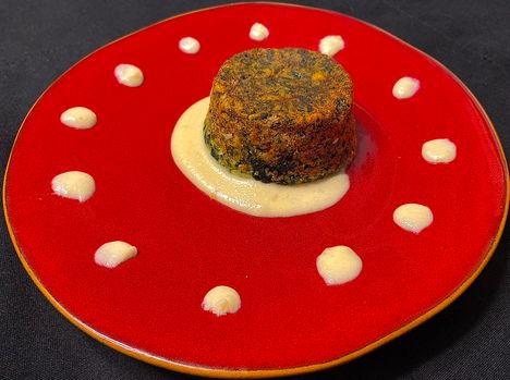 Spinach Flan with Pecorino Cheese Sauce