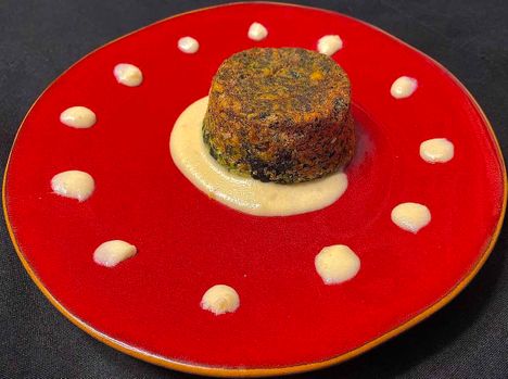 Spinach Flan with Pecorino Cheese Sauce
