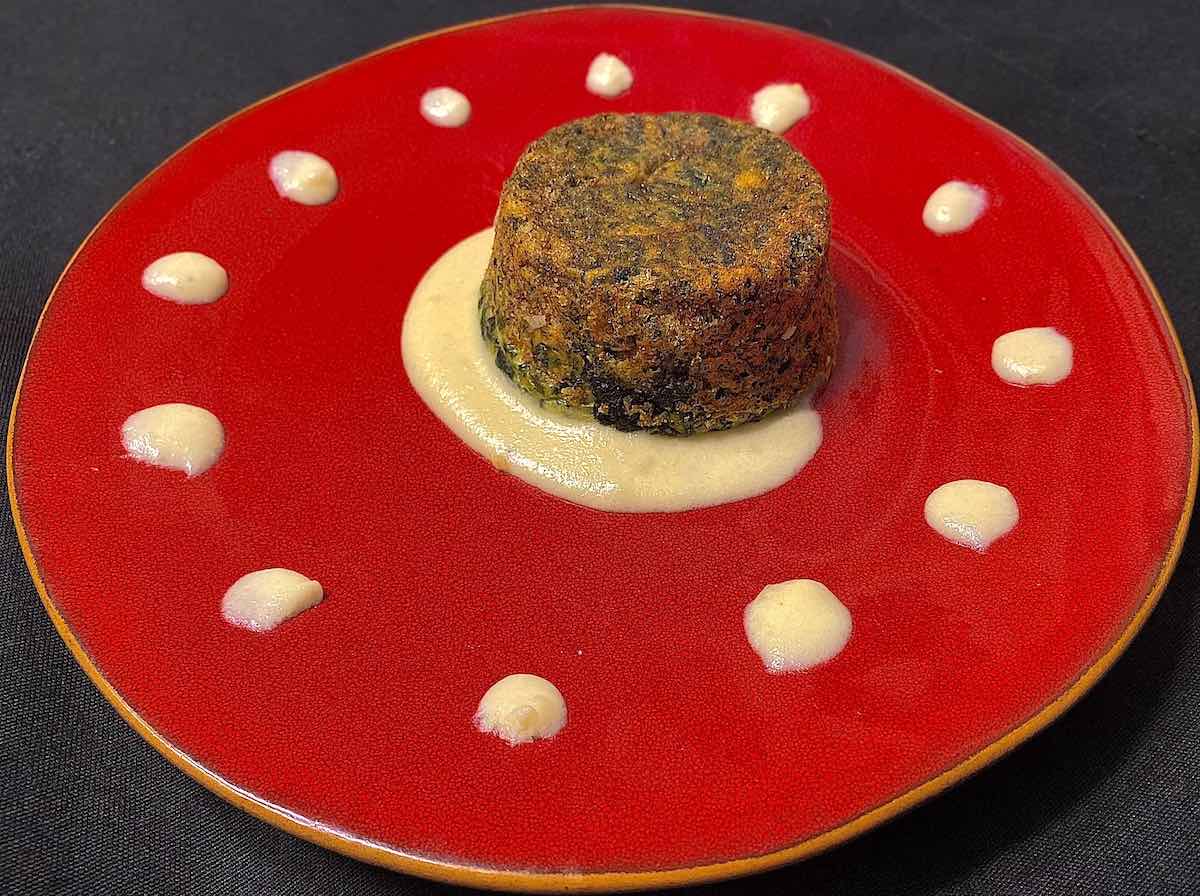 Spinach Flan with Pecorino Cheese Sauce