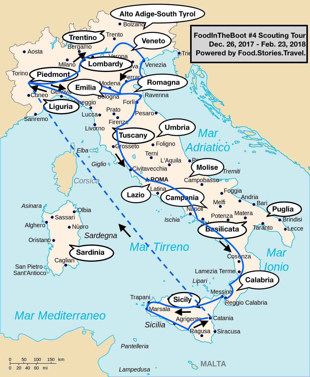 map of the boot