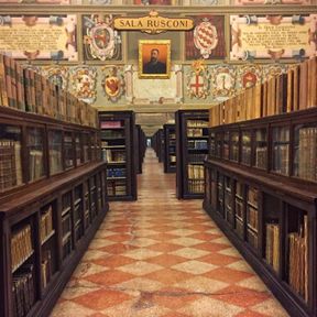 Library at Archiginnasio in Bologna